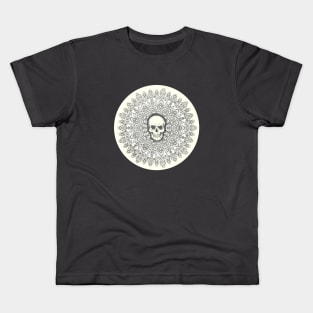 Filigree Skull Mandala Kids T-Shirt